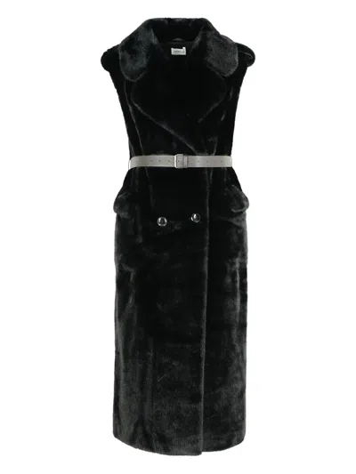 P.A.R.O.S.H SLEEVELESS BELTED COAT