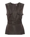 P.a.r.o.s.h Pesca Sleeveless Belted Top