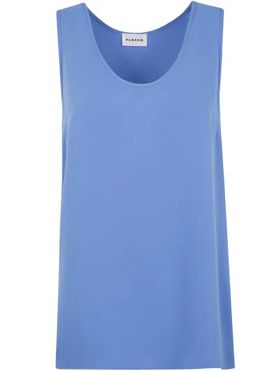 P.a.r.o.s.h Sleeveless Blouse In Sky Blue