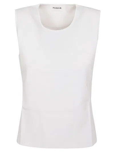 P.a.r.o.s.h Sleeveless Body-hugging Knit Top In Nude