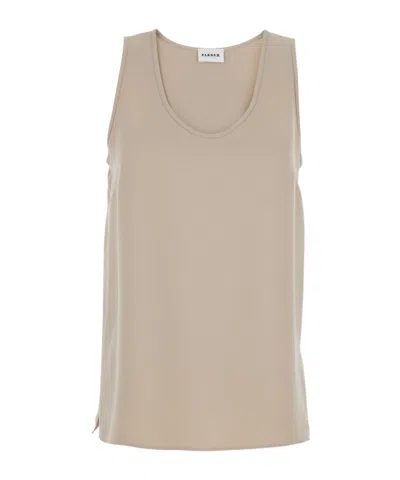 P.a.r.o.s.h Sleeveless Crew Neck Vest In Brown