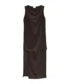 P.a.r.o.s.h Parosh Sleeveless Silk Blouse With Draped Neckline