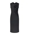 P.a.r.o.s.h Midi Dress With Applications In Black