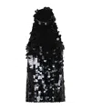 P.a.r.o.s.h Halter Neck Sequin Embellished Sleeveless Top In Blue