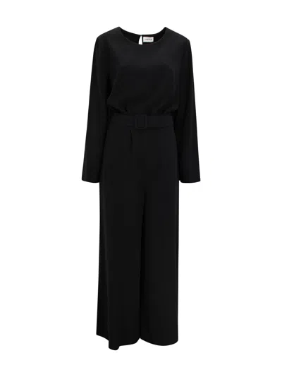 P.a.r.o.s.h Sleeveless Jumpsuit With Belt In Black