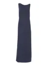 P.a.r.o.s.h Sleeveless Maxi Dress With Unique Cut-out Detail In Blue