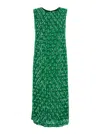 P.a.r.o.s.h Sequinned Midi Dress In Green