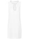P.a.r.o.s.h Sleeveless Sequin-embellished Dress In Panna