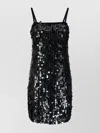 P.a.r.o.s.h Sleeveless Sequin Shift Mini Dress