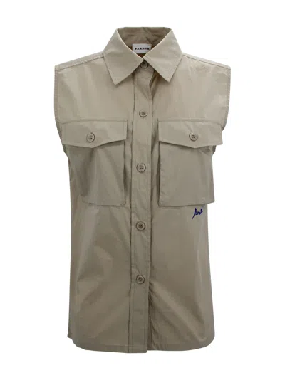 P.a.r.o.s.h Sleeveless Shirt With Pockets In Brown
