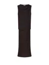 P.a.r.o.s.h Parosh Sleeveless Silk Blouse With Draped Neckline In Black