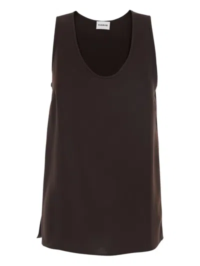 P.a.r.o.s.h Sleeveless Top In Brown