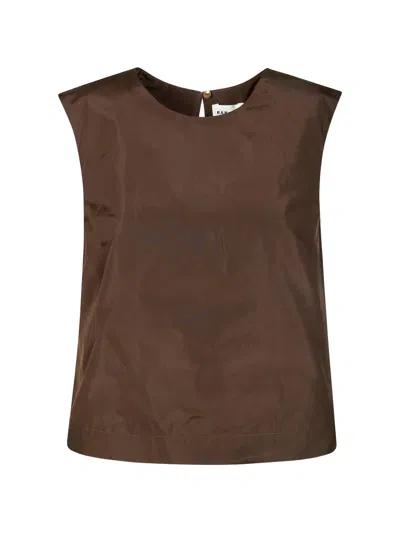 P.a.r.o.s.h Sleeveless Top In Brown