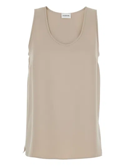 P.a.r.o.s.h Sleeveless Top In Neutral