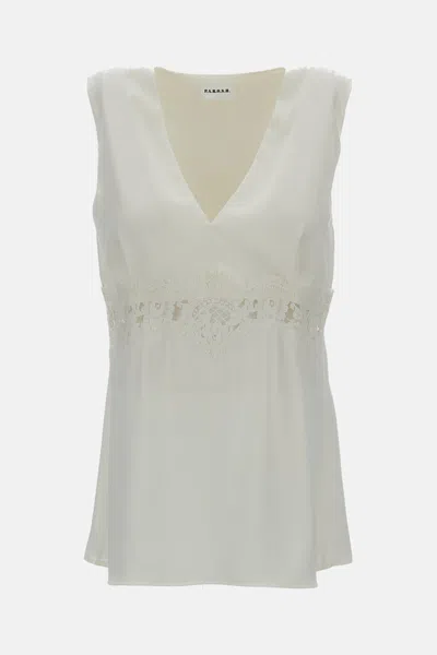 P.a.r.o.s.h Lace-detail V-neck Blouse In Multi