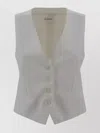 P.a.r.o.s.h Sleeveless V-neck Waistcoat With Adjustable Back Strap