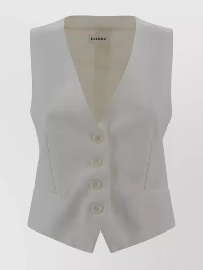 P.a.r.o.s.h Sleeveless V-neck Waistcoat With Adjustable Back Strap