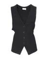 P.a.r.o.s.h Rear Belted Vest In Black
