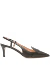 P.a.r.o.s.h Slingback Pointed-toe Pumps In Brown