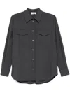P.a.r.o.s.h Slub-texture Shirt In Grey
