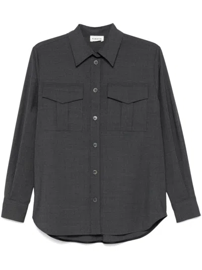 P.a.r.o.s.h Slub-texture Shirt In Grey