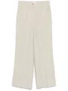 P.a.r.o.s.h Slub-texture Trousers In Neutrals