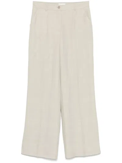 P.a.r.o.s.h Slub-texture Trousers In Neutrals