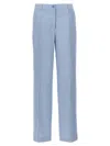 P.a.r.o.s.h . Straight-leg Pants With Pence Detailing In Blue