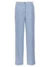 P.a.r.o.s.h Raisa Linen Blend Pant In Blue