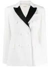 P.a.r.o.s.h Satin-lapel Double-breasted Blazer
