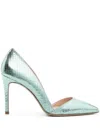 P.a.r.o.s.h Snakeskin-effect Leather Pumps In Green