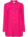 P.a.r.o.s.h Long-sleeve Silk Shirt In Pink