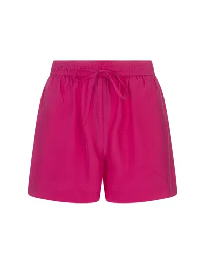 P.a.r.o.s.h Sofia Shorts In Fuchsia Silk In Pink