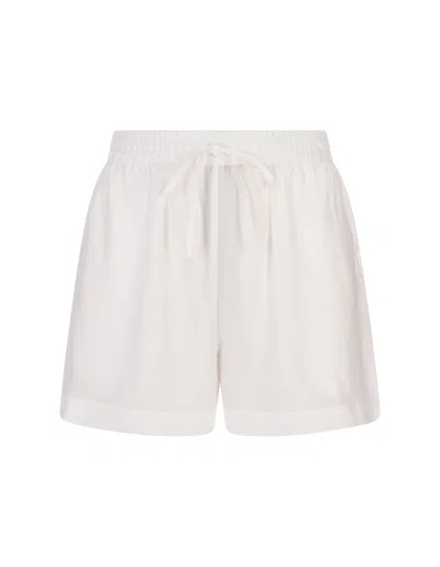 P.a.r.o.s.h Sofia Shorts In White Silk