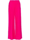P.a.r.o.s.h Ribbed-knit Wide-leg Trousers In Pink