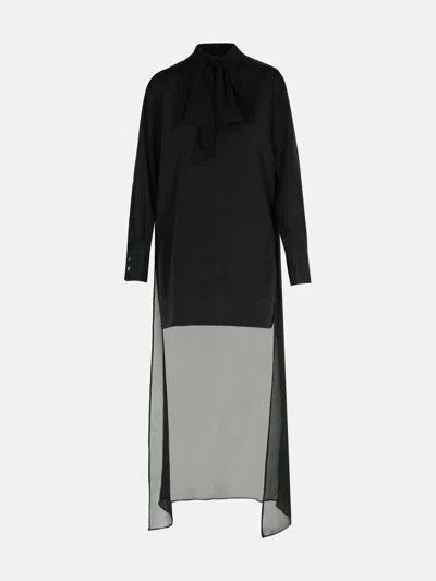 P.A.R.O.S.H 'SOIREE' BLACK SILK DRESS