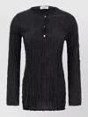 P.a.r.o.s.h Soph Blouse Button Detail Long Sleeves In Black