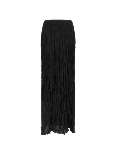 P.a.r.o.s.h Elasticated-waistband Maxi Skirt In Black