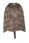 P.a.r.o.s.h Checked Coat In Brown