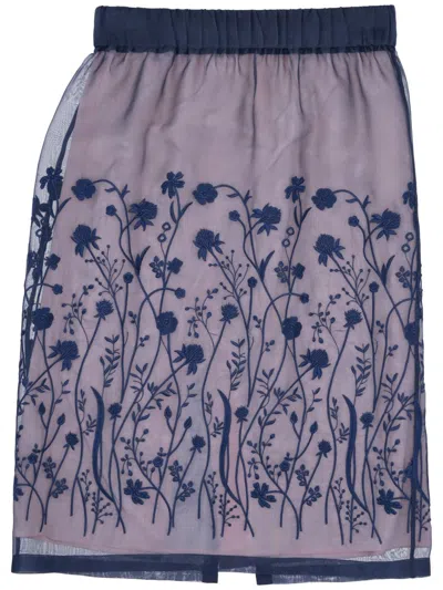 P.A.R.O.S.H P.A.R.O.S.H. SORGENTE EMBROIDED TULLE SKIRT