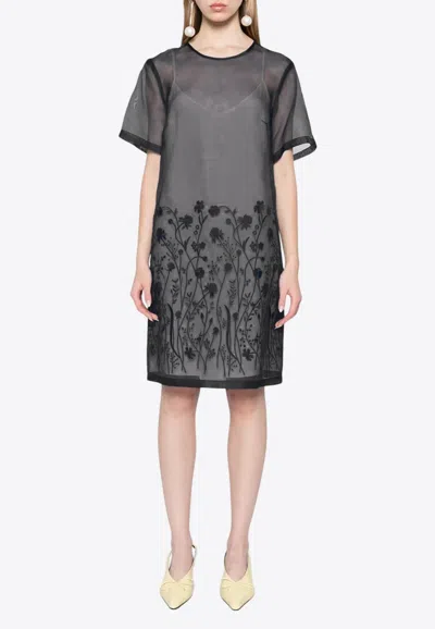 P.A.R.O.S.H SORGENTE FLORAL EMBROIDERED DRESS