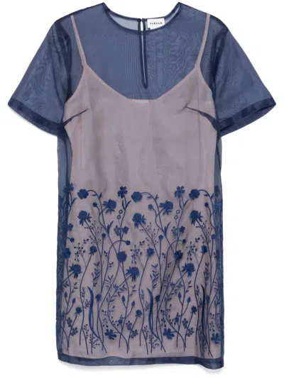 P.a.r.o.s.h Sorgente Midi Dress In Blue