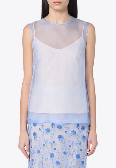 P.A.R.O.S.H SORGENTE SILK CREWNECK TOP
