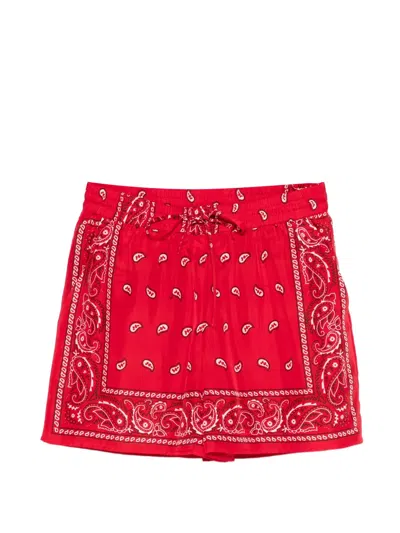 P.a.r.o.s.h Soy Paisley-print Drawstring Shorts In Red