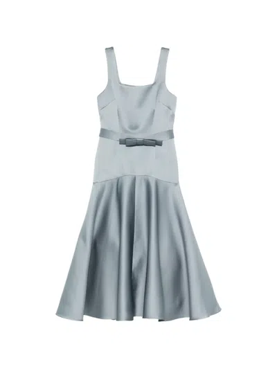 P.a.r.o.s.h Square-neck Midi Dress In Blue