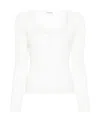 P.a.r.o.s.h Square Neck Sweater In White