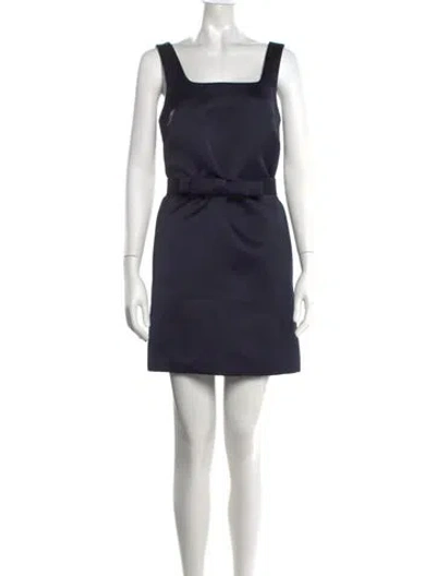 Pre-owned P.a.r.o.s.h Square Neckline Mini Dress In Grey