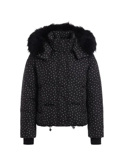 P.a.r.o.s.h Star-print Hooded Puffer Jacket In Black