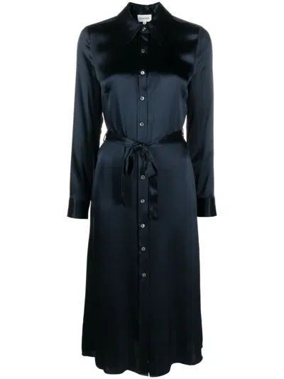 P.a.r.o.s.h Stella Silk Midi Dress In Blue
