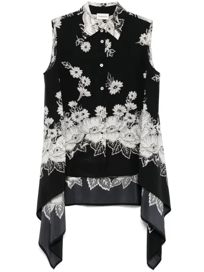 P.a.r.o.s.h Steven Blouse In Black